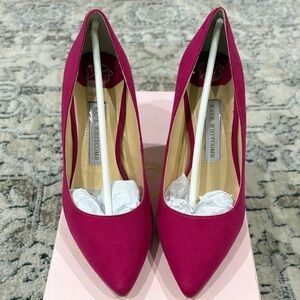 Fuchsia Pointed-Toe Pumps